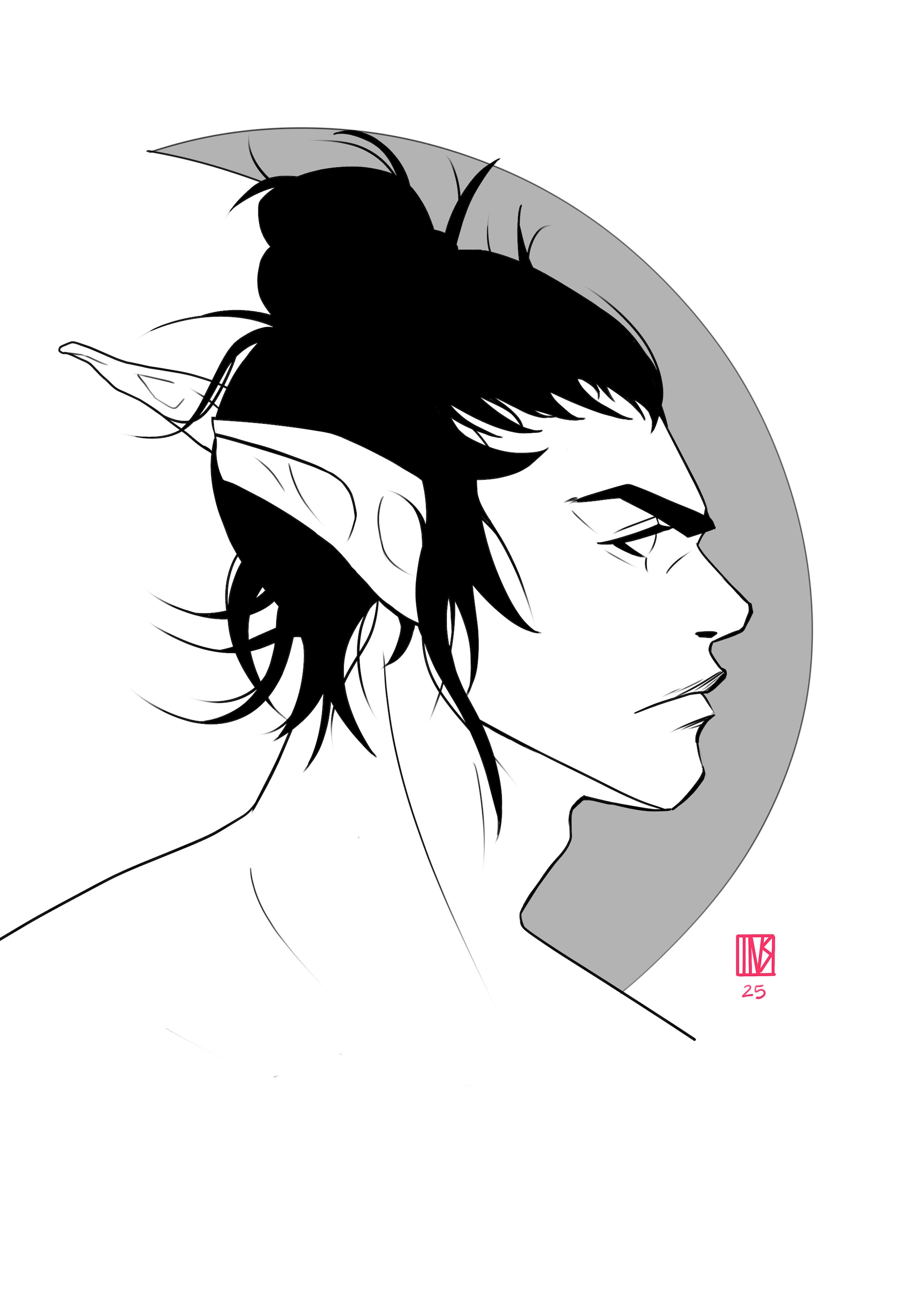 Oeuvre de Loïc Breton, character design, profil
